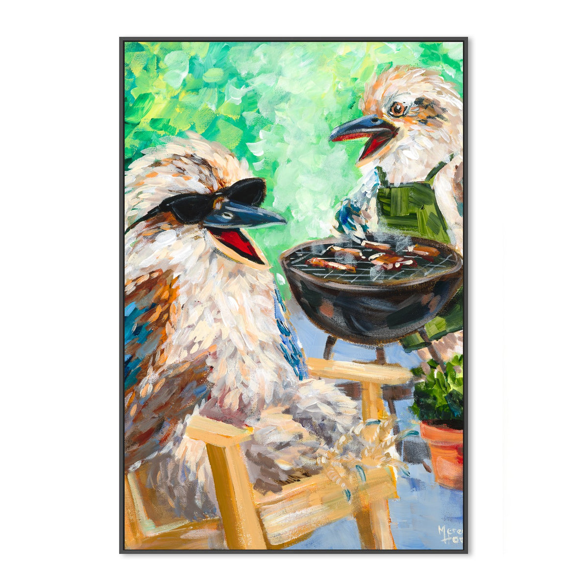 Kookaburra Day Off-by-Meredith Howse-wall-art-print-canvas-poster-framed-Gioia