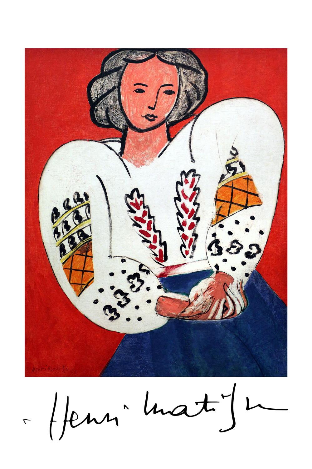 La Camicetta Romena 1940-by-Henri Matisse-wall-art-print-canvas-poster-framed-Gioia