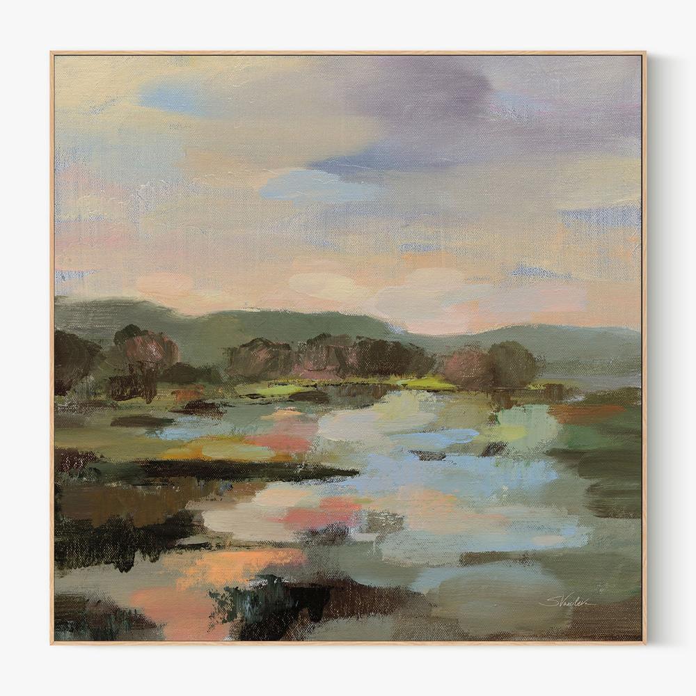 Landscape at Spring Dawn-by-Silvia Vassileva-wall-art-print-canvas-poster-framed-Gioia