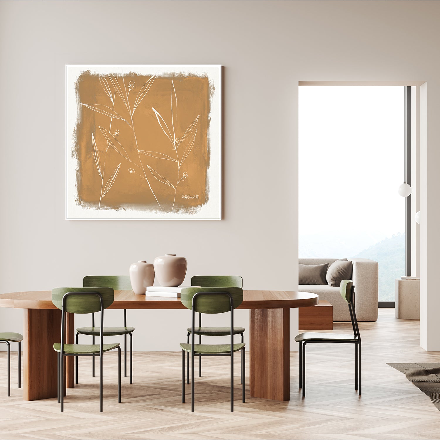 Leaf Lines, Style A-by-Anne Tavoletti-wall-art-print-canvas-poster-framed-Gioia