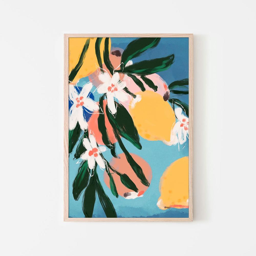 Lemon Blossom Breeze-by-Treechild-wall-art-print-canvas-poster-framed-Gioia