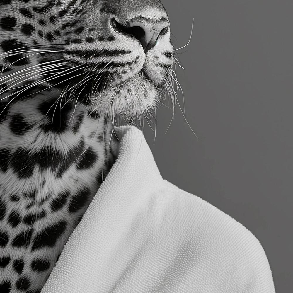 Leopard Spa Day-by-Niky Rahner-wall-art-print-canvas-poster-framed-Gioia