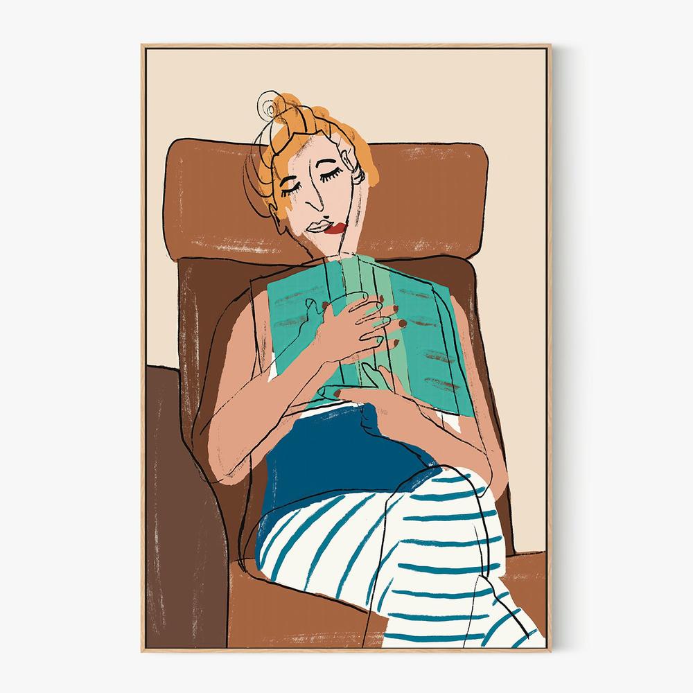 LEYENDO-by-Giovanna Gil Alves-wall-art-print-canvas-poster-framed-Gioia