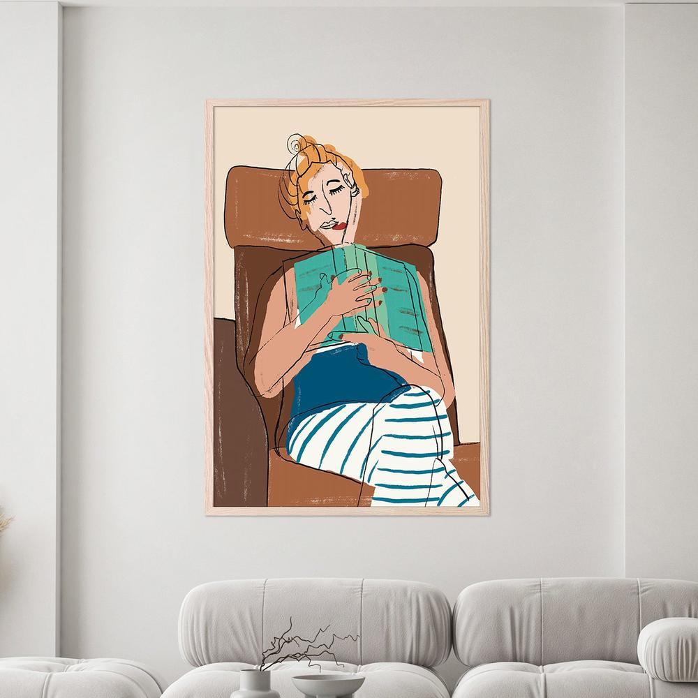 LEYENDO-by-Giovanna Gil Alves-wall-art-print-canvas-poster-framed-Gioia