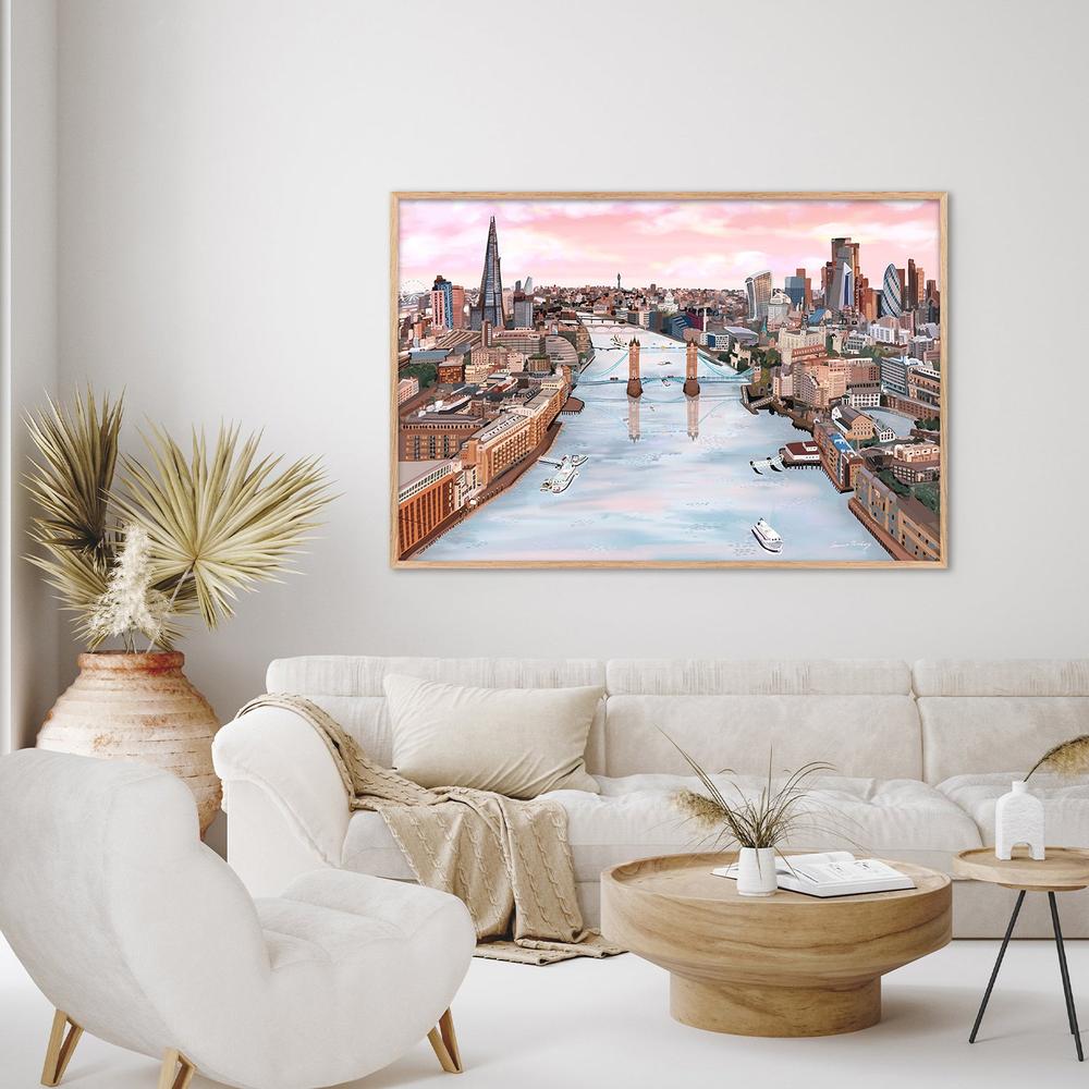 London Glow-by-Emma Forsberg-wall-art-print-canvas-poster-framed-Gioia
