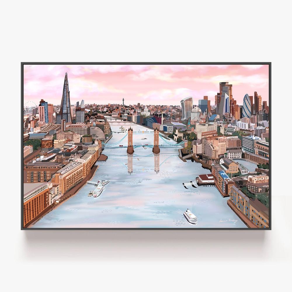 London Glow-by-Emma Forsberg-wall-art-print-canvas-poster-framed-Gioia