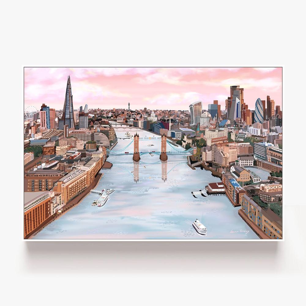 London Glow-by-Emma Forsberg-wall-art-print-canvas-poster-framed-Gioia