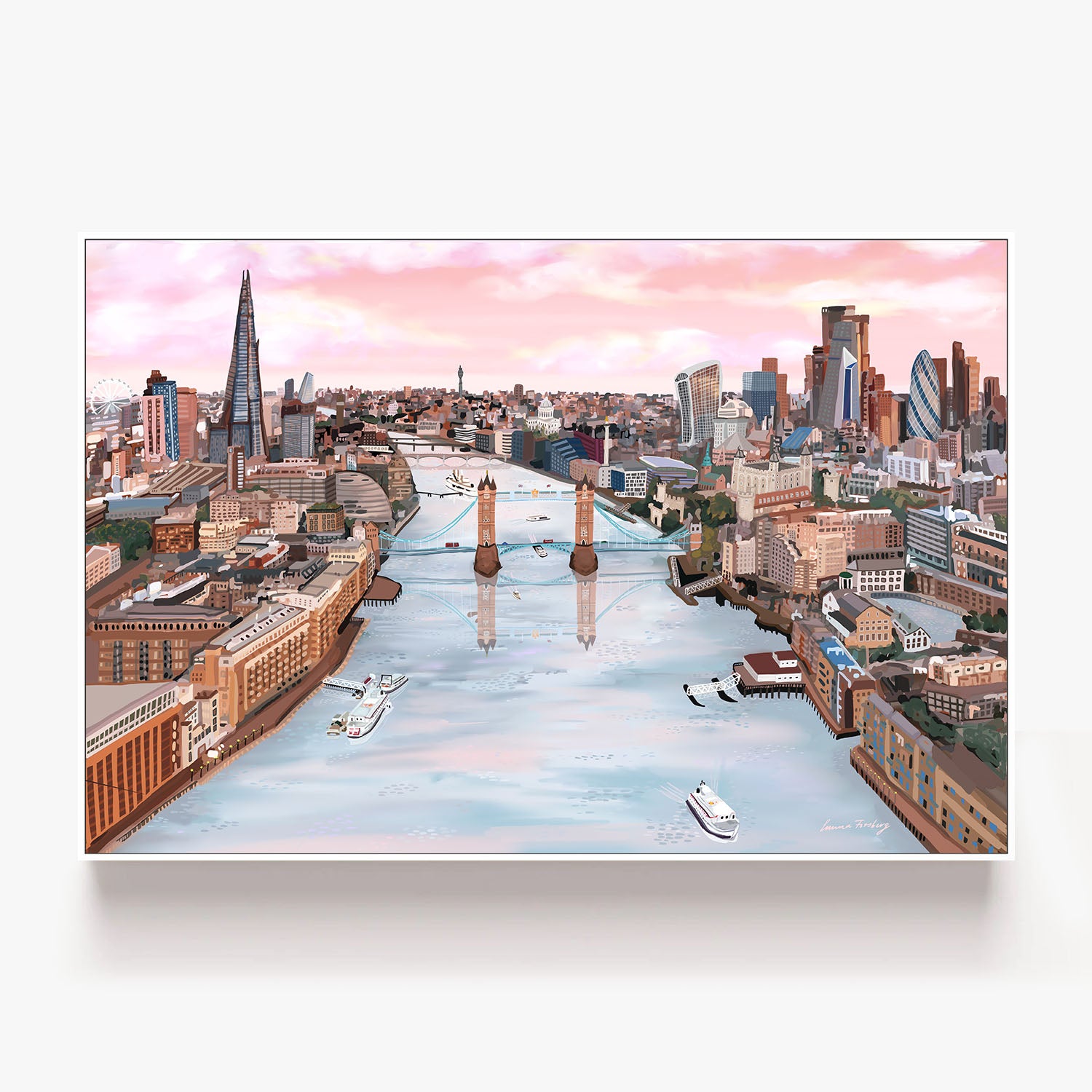 London Glow-by-Emma Forsberg-wall-art-print-canvas-poster-framed-Gioia