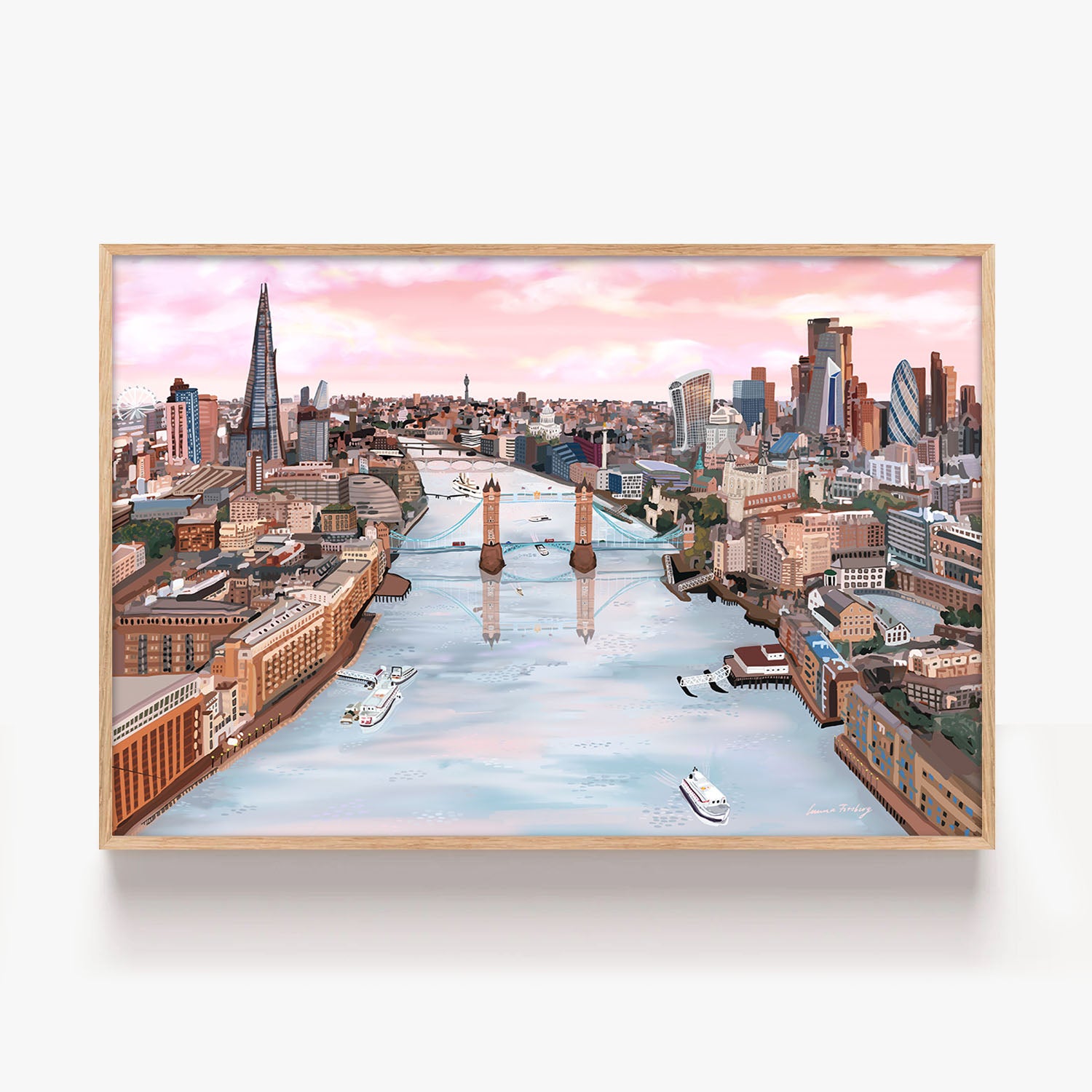 London Glow-by-Emma Forsberg-wall-art-print-canvas-poster-framed-Gioia