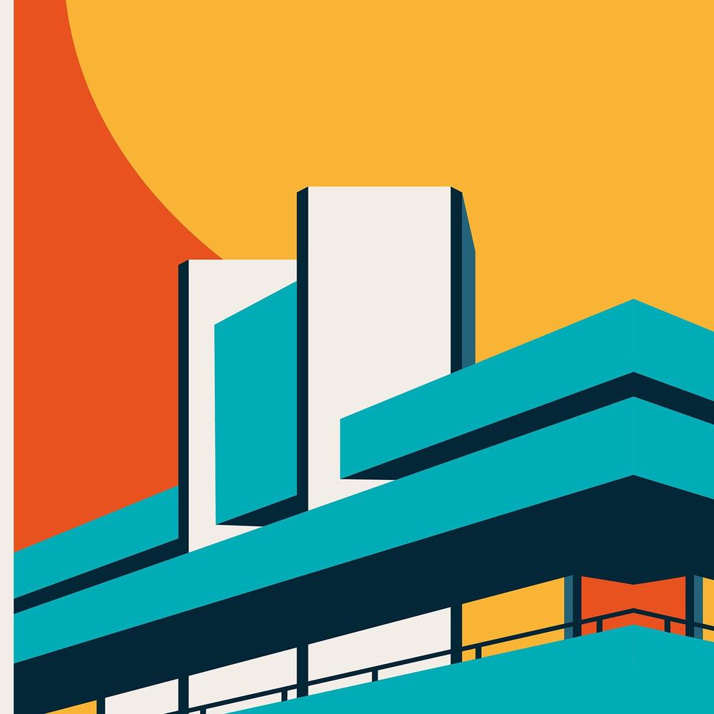 London National Theatre-by-Retrodrome-wall-art-print-canvas-poster-framed-Gioia