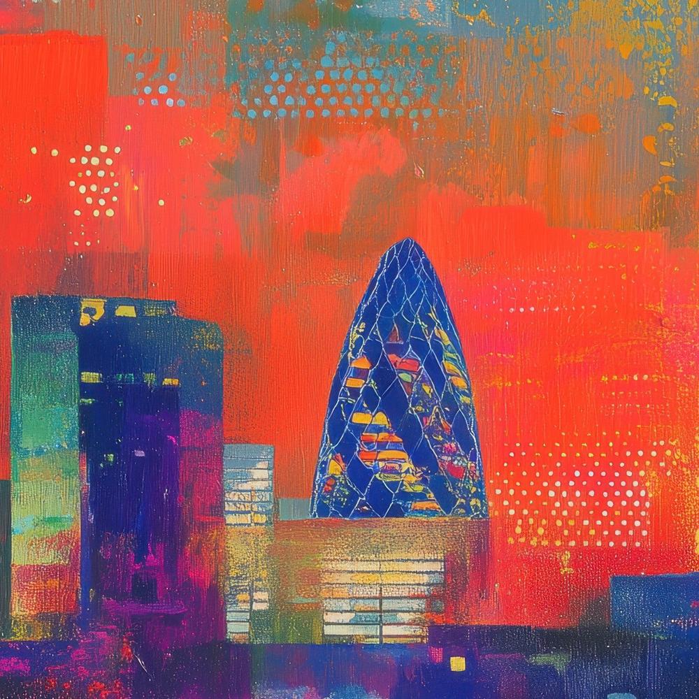 London Skyline in Neon-by-Chromatic Storm Studio-wall-art-print-canvas-poster-framed-Gioia