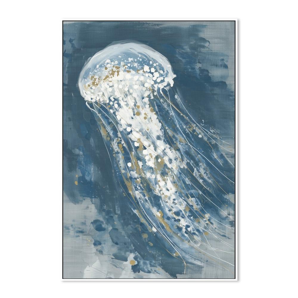 Lone Jellyfish Drift-by-Chromatic Storm Studio-wall-art-print-canvas-poster-framed-Gioia