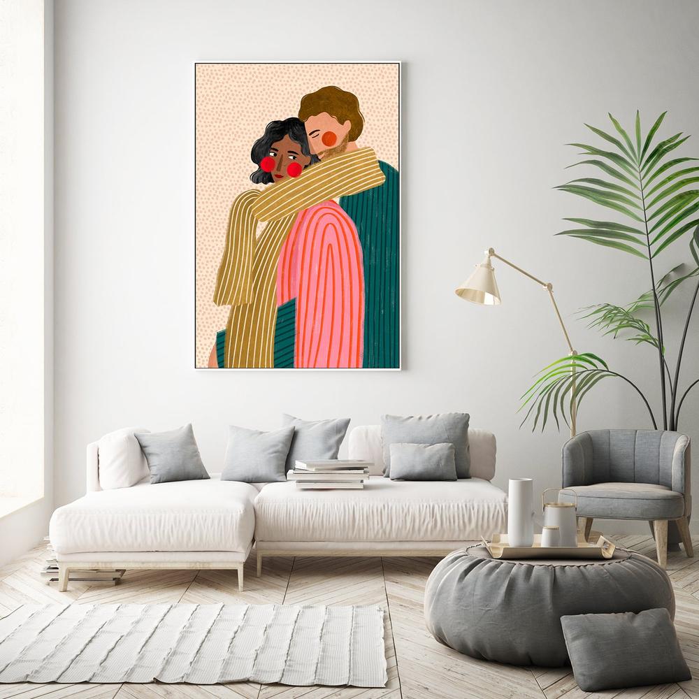 Loving Couple Embrace-by-Bea Muller-wall-art-print-canvas-poster-framed-Gioia