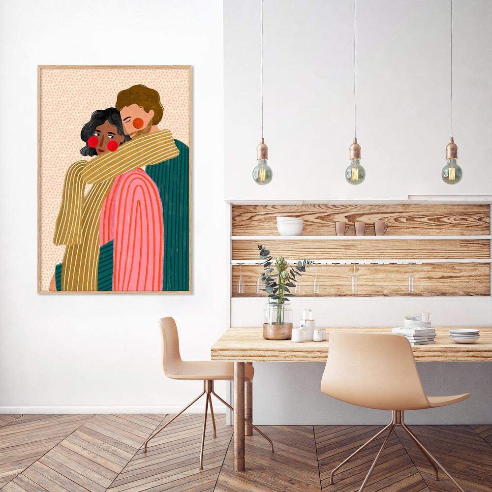 Loving Couple Embrace-by-Bea Muller-wall-art-print-canvas-poster-framed-Gioia