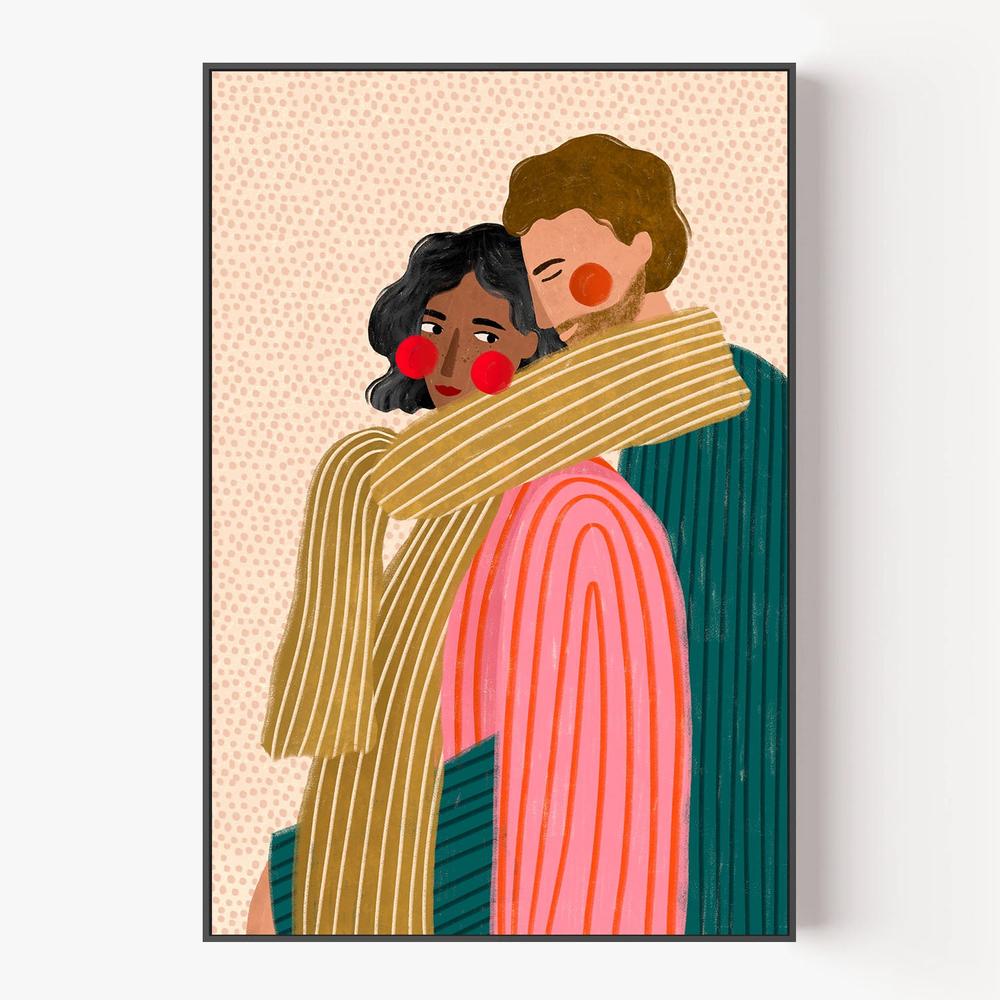 Loving Couple Embrace-by-Bea Muller-wall-art-print-canvas-poster-framed-Gioia