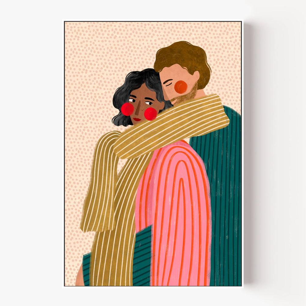 Loving Couple Embrace-by-Bea Muller-wall-art-print-canvas-poster-framed-Gioia