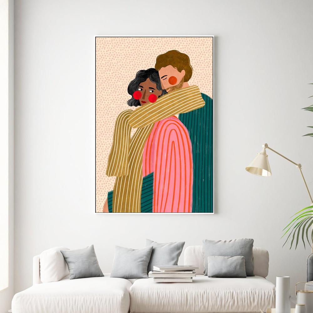 Loving Couple Embrace-by-Bea Muller-wall-art-print-canvas-poster-framed-Gioia