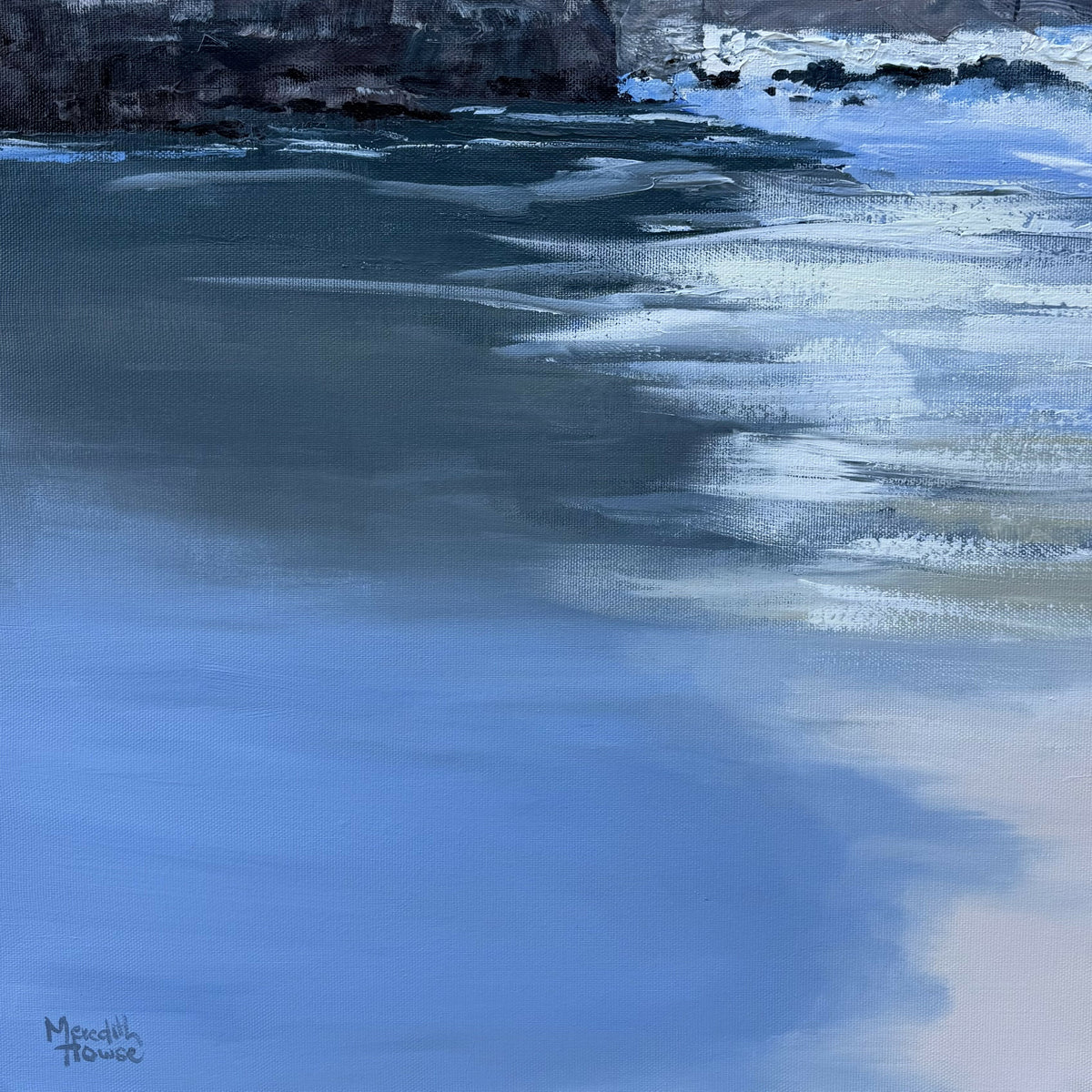 Tunnel Beach Dunedin. Original hand-painted Artwork by Meredith Howse