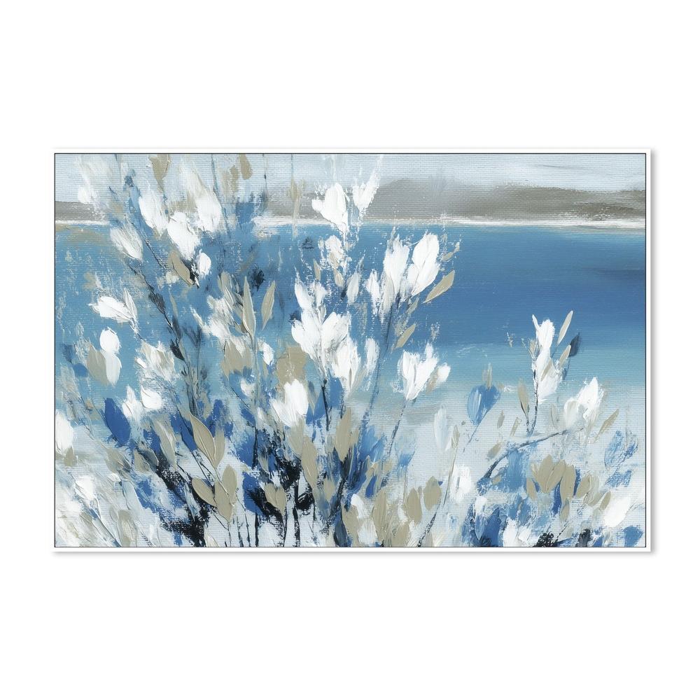 Magnolias Above Cobalt Water-by-Chromatic Storm Studio-wall-art-print-canvas-poster-framed-Gioia