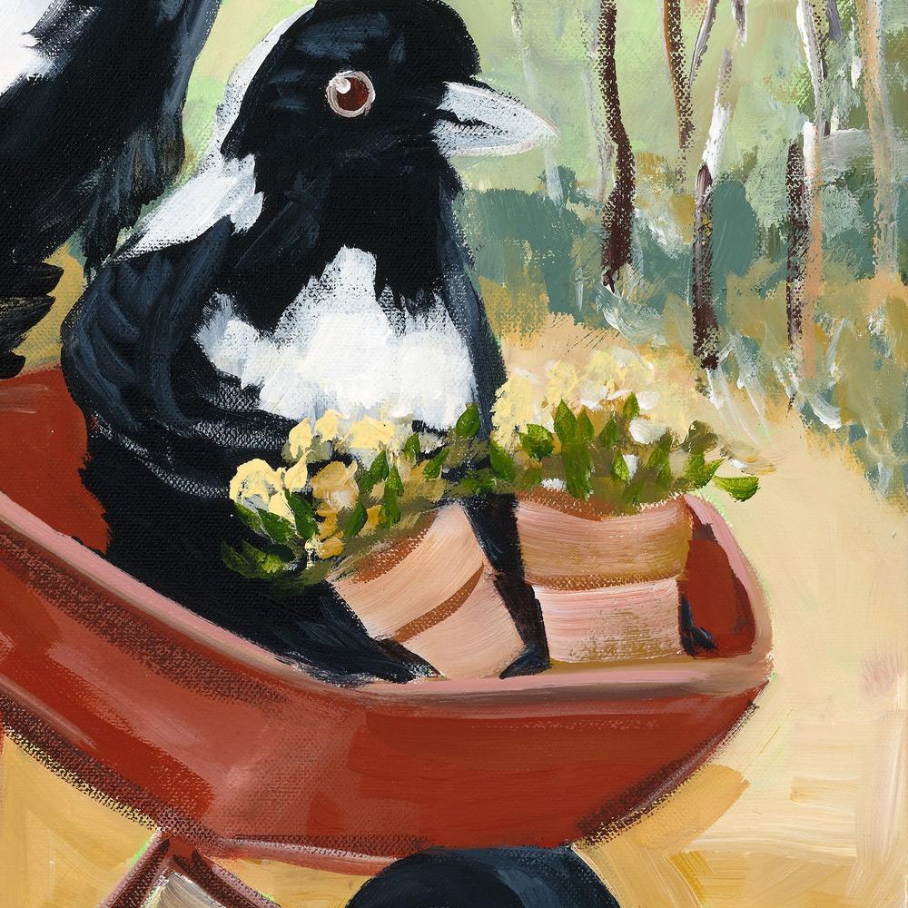 Magpie Garden-by-Meredith Howse-wall-art-print-canvas-poster-framed-Gioia
