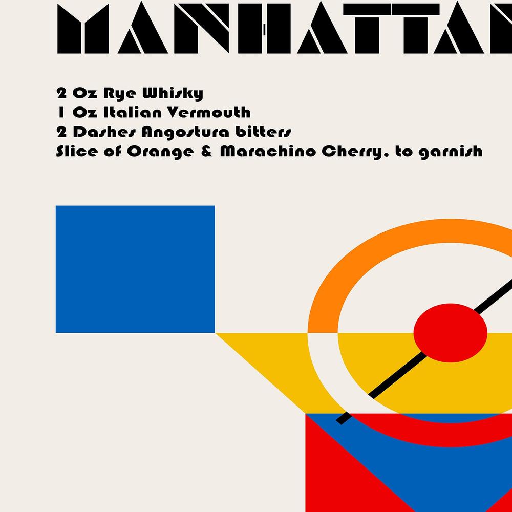 Manhattan Cocktail Abstract-by-Retrodrome-wall-art-print-canvas-poster-framed-Gioia