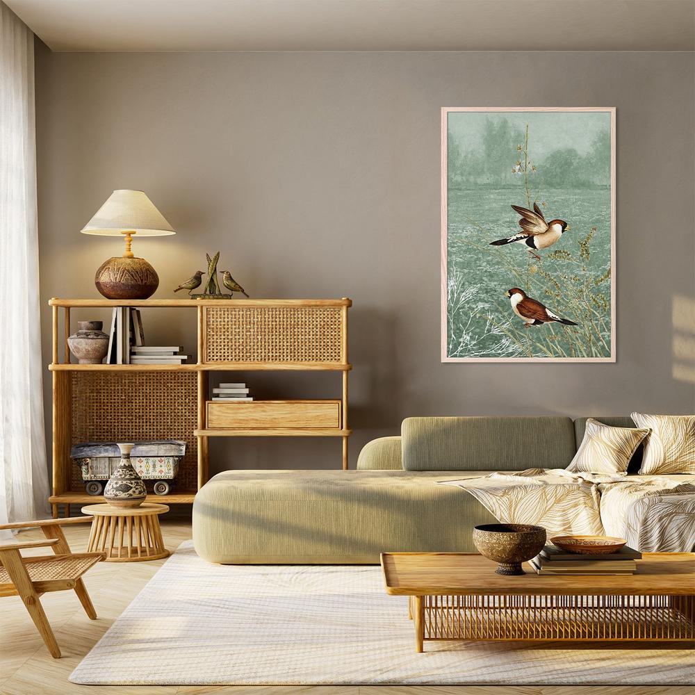 wall-art-print-canvas-poster-framed-Meadow Finches Flying-8