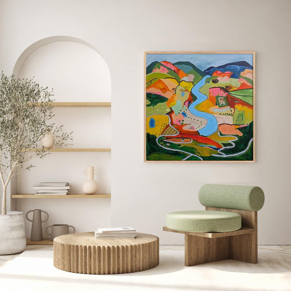 Meandering Through Color-by-Alpana Rai-wall-art-print-canvas-poster-framed-Gioia