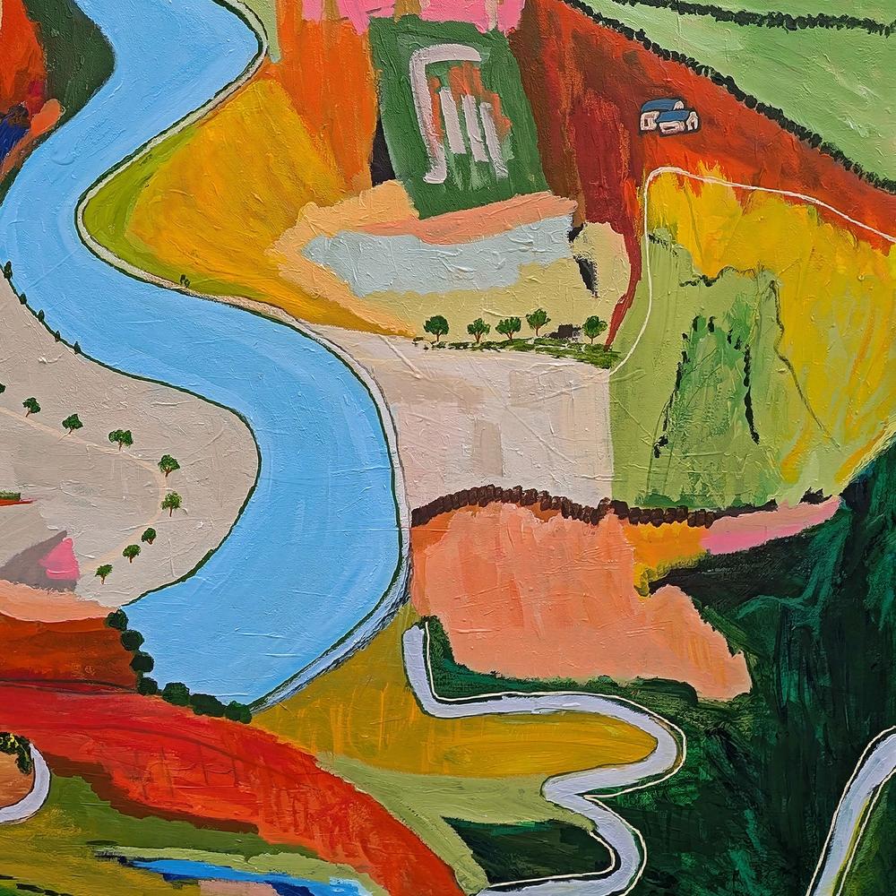 Meandering Through Color-by-Alpana Rai-wall-art-print-canvas-poster-framed-Gioia