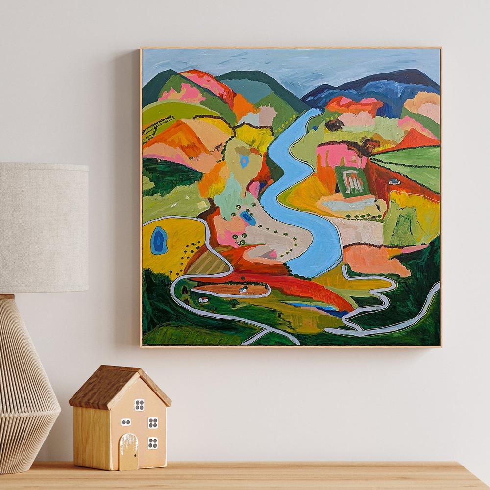 Meandering Through Color-by-Alpana Rai-wall-art-print-canvas-poster-framed-Gioia