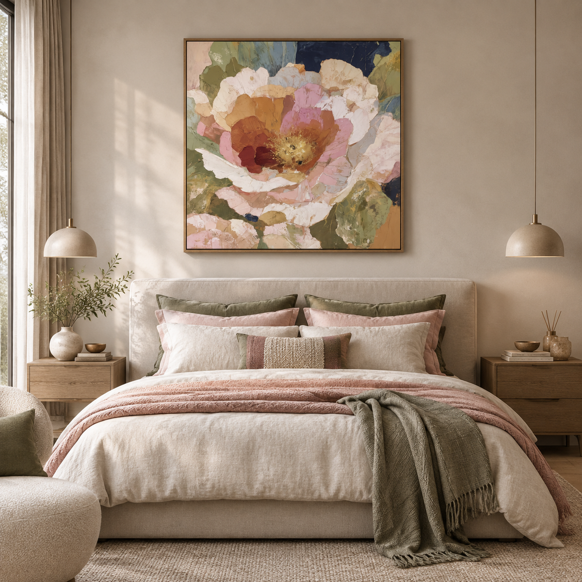 Layered Peony with Gold Details