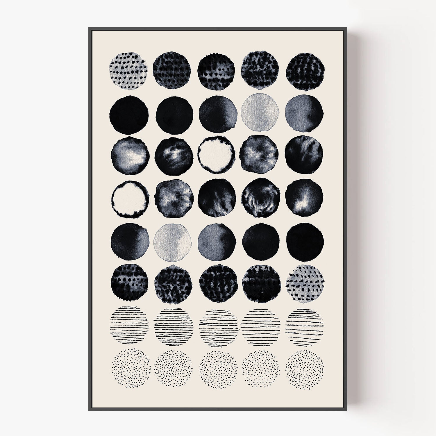 Meditation Circles B - Portrait 2-by-Danushka Abeygoda-wall-art-print-canvas-poster-framed-Gioia
