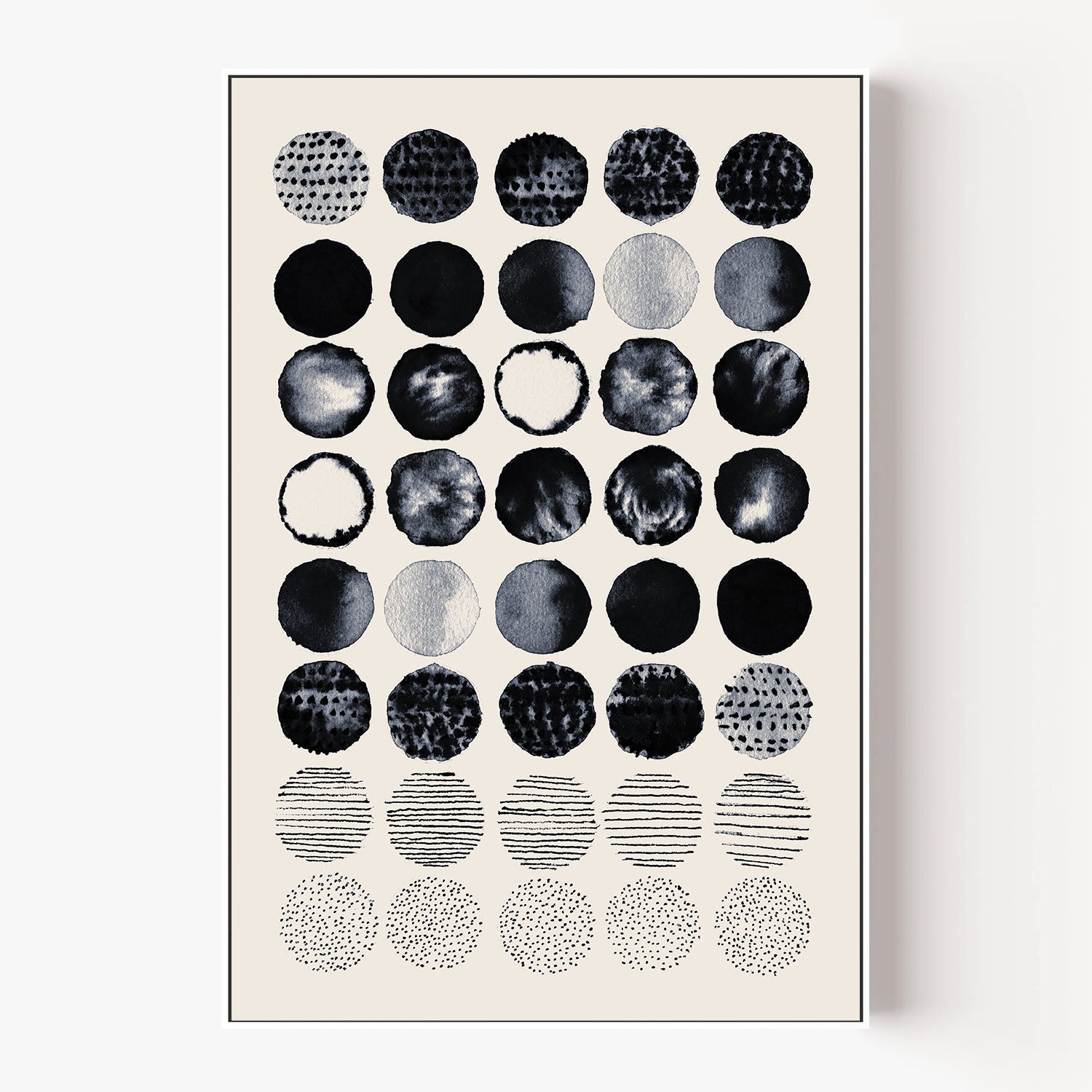 Meditation Circles B - Portrait 2-by-Danushka Abeygoda-wall-art-print-canvas-poster-framed-Gioia