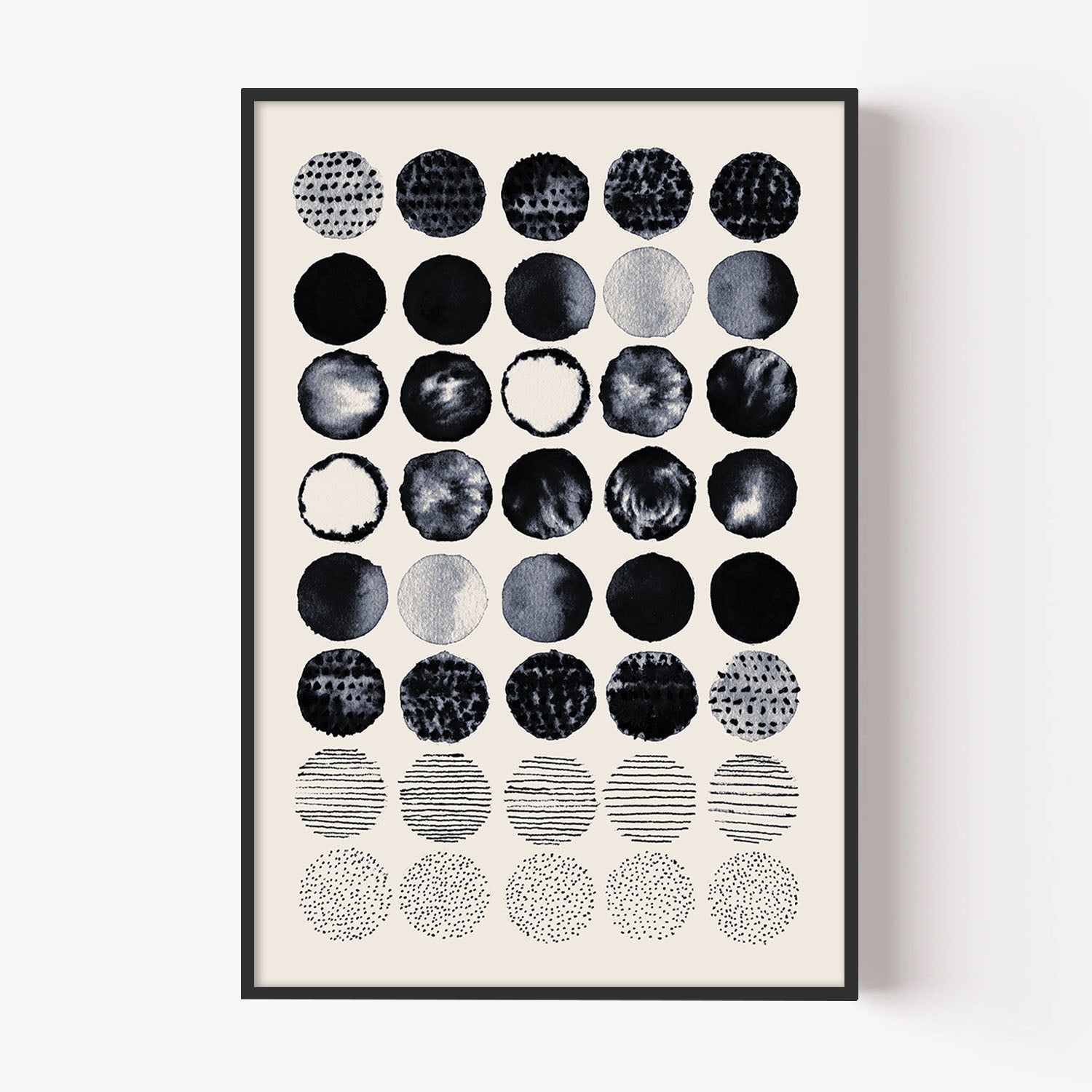 Meditation Circles B - Portrait 2-by-Danushka Abeygoda-wall-art-print-canvas-poster-framed-Gioia