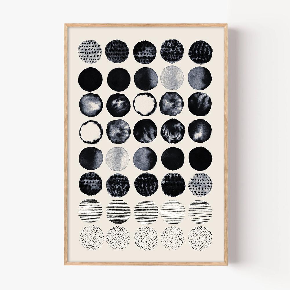 Meditation Circles B - Portrait 2-by-Danushka Abeygoda-wall-art-print-canvas-poster-framed-Gioia