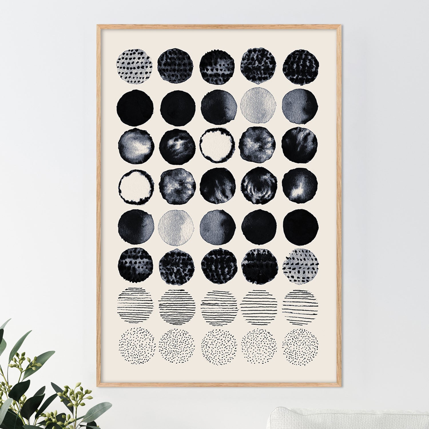Meditation Circles B - Portrait 2-by-Danushka Abeygoda-wall-art-print-canvas-poster-framed-Gioia