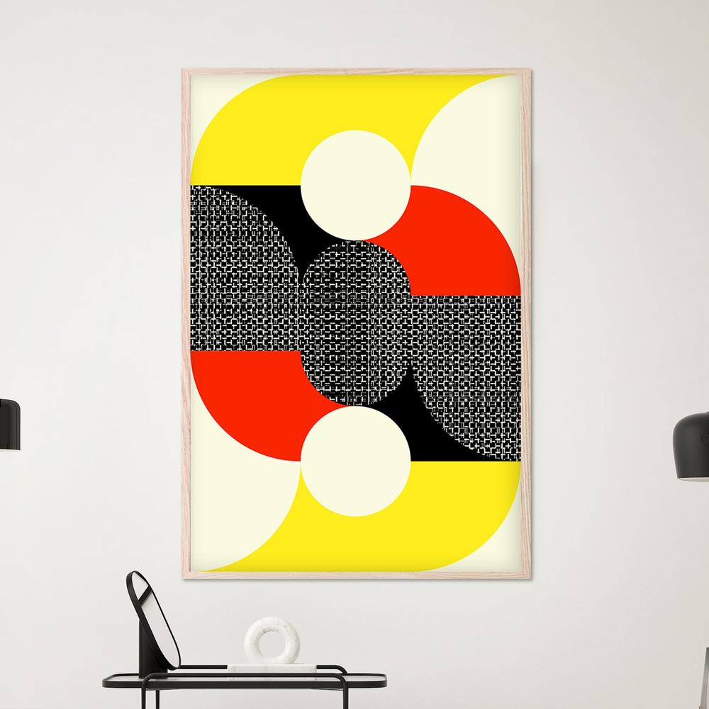 Midcentury Color Block Circles-by-Petr Strnad-wall-art-print-canvas-poster-framed-Gioia