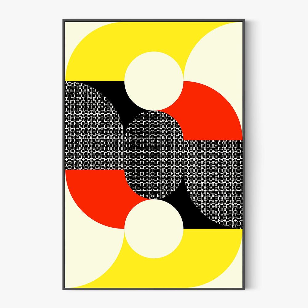Midcentury Color Block Circles-by-Petr Strnad-wall-art-print-canvas-poster-framed-Gioia