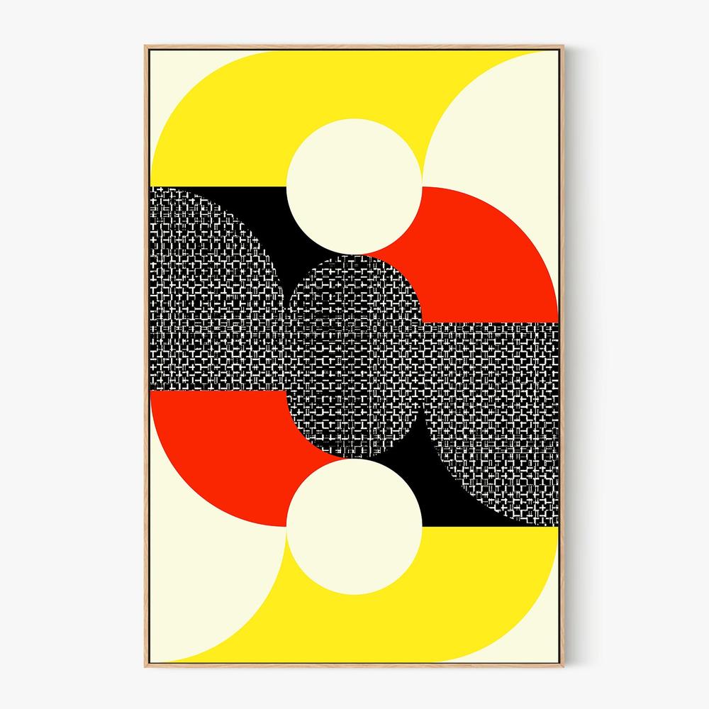 Midcentury Color Block Circles-by-Petr Strnad-wall-art-print-canvas-poster-framed-Gioia