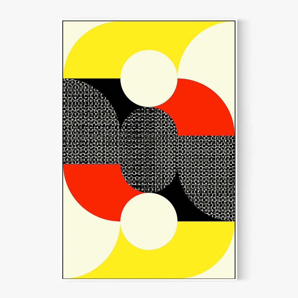 Midcentury Color Block Circles-by-Petr Strnad-wall-art-print-canvas-poster-framed-Gioia