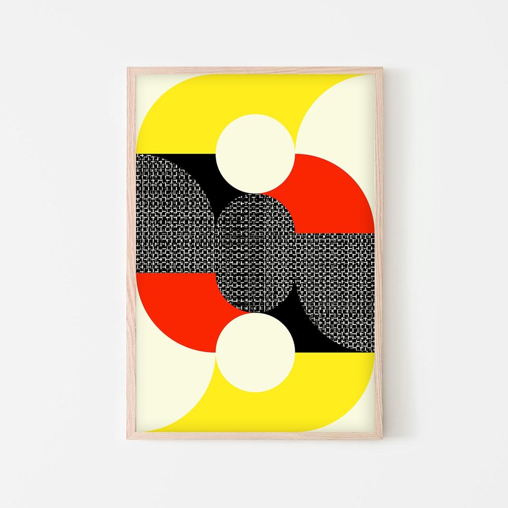 Midcentury Color Block Circles-by-Petr Strnad-wall-art-print-canvas-poster-framed-Gioia