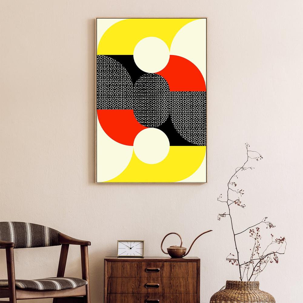 Midcentury Color Block Circles-by-Petr Strnad-wall-art-print-canvas-poster-framed-Gioia