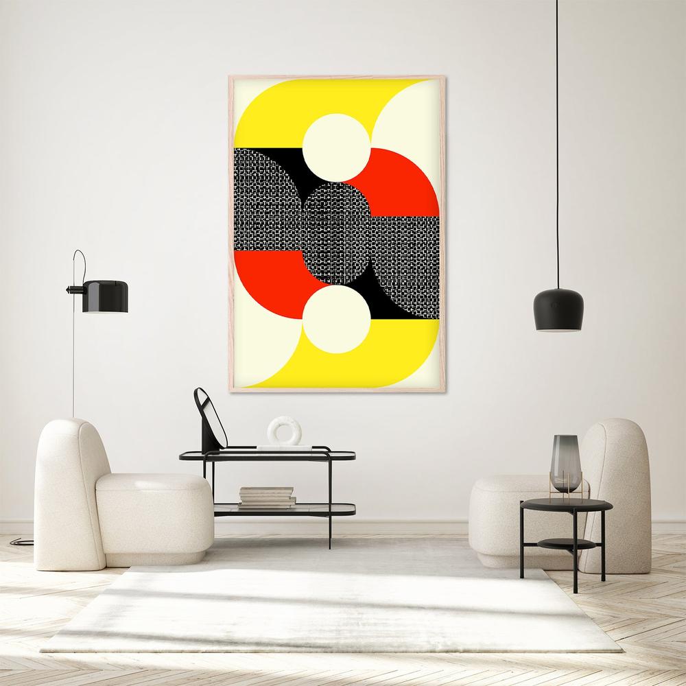 Midcentury Color Block Circles-by-Petr Strnad-wall-art-print-canvas-poster-framed-Gioia