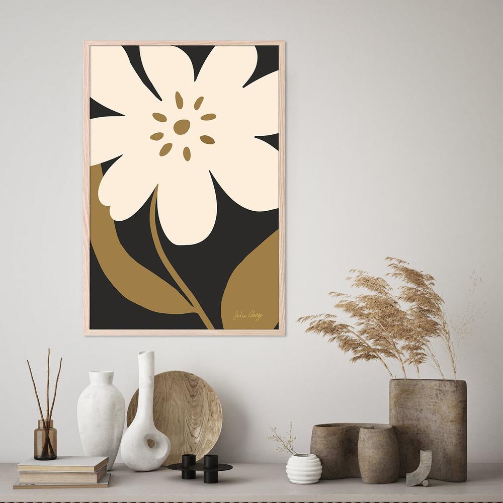 Minimalist Cream Bloom-by-Julia Cheney-wall-art-print-canvas-poster-framed-Gioia