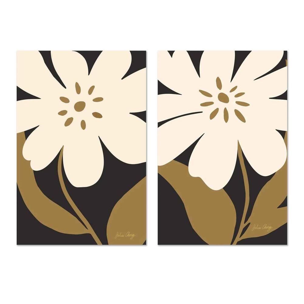 Minimalist Cream Bloom & Modern Cream Bloom, Set Of 2-by-Julia Cheney-wall-art-print-canvas-poster-framed-Gioia