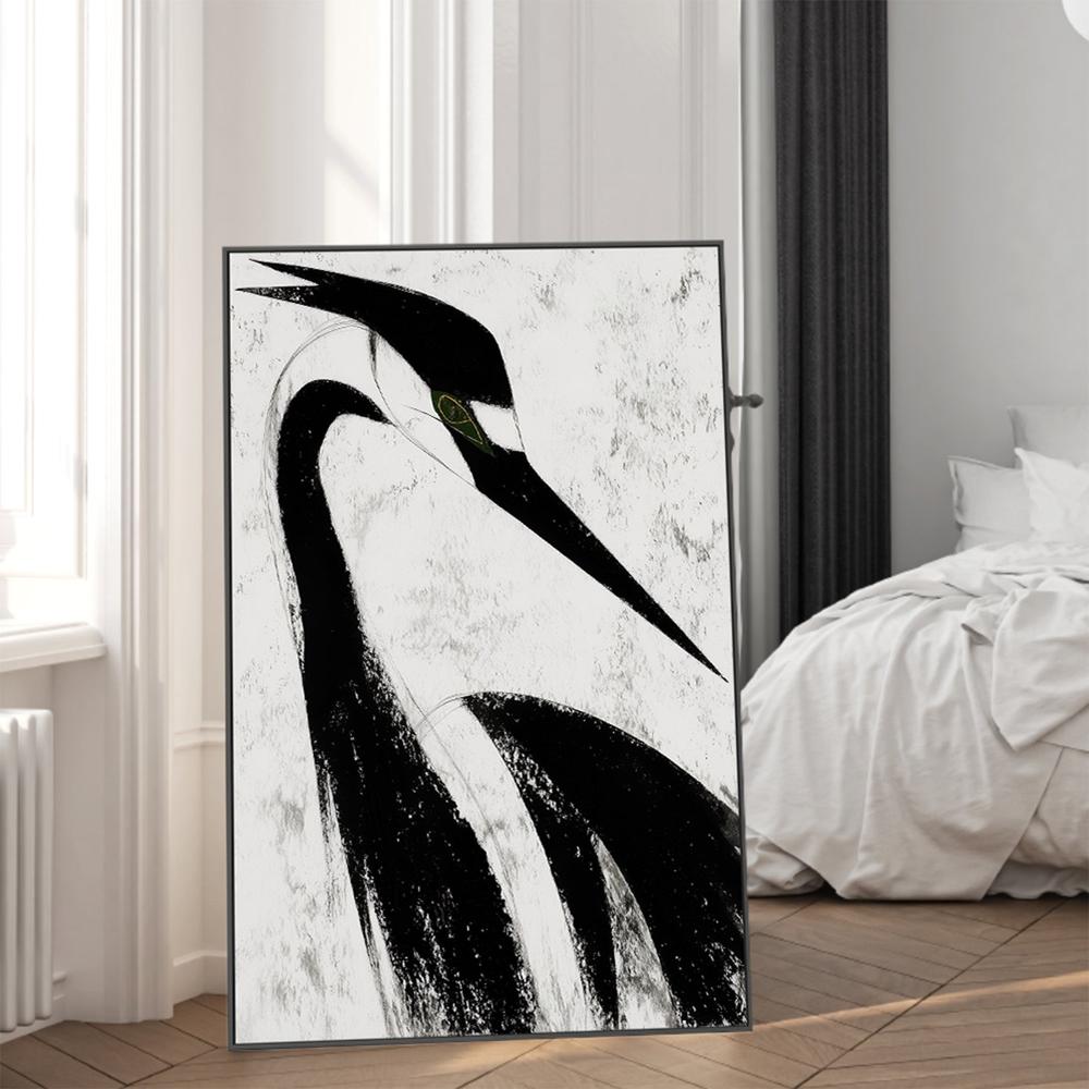 Minimalist Heron-by-Jordão de Abreu-wall-art-print-canvas-poster-framed-Gioia
