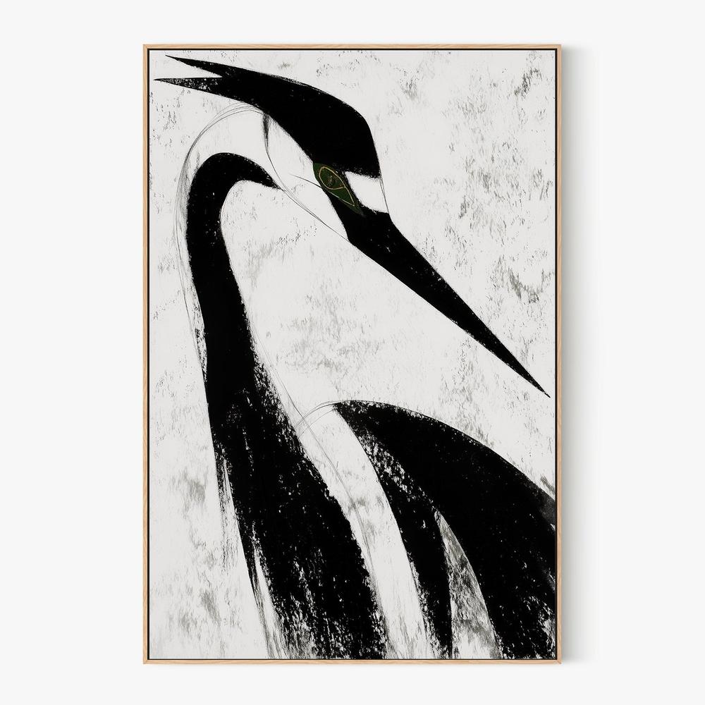 Minimalist Heron-by-Jordão de Abreu-wall-art-print-canvas-poster-framed-Gioia