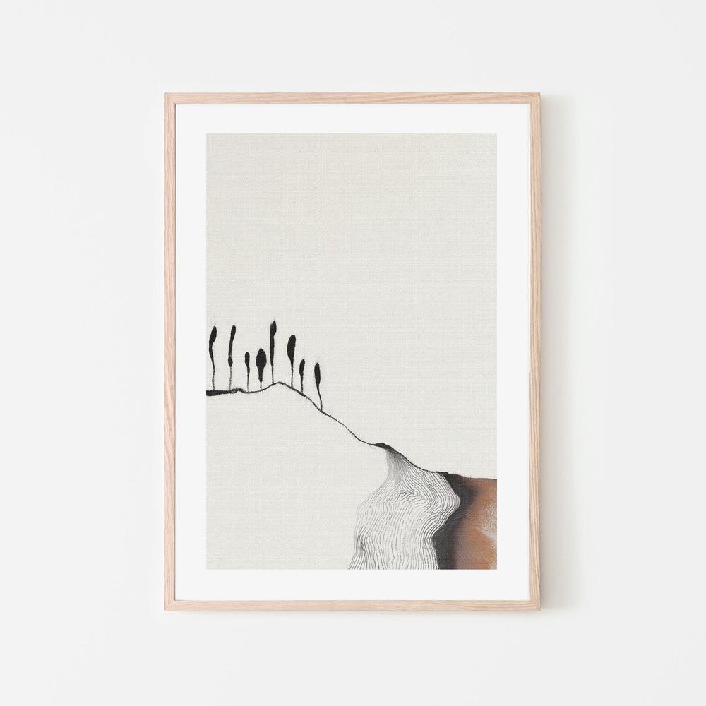 Minimalist Mountain Serenity-by-Alma-wall-art-print-canvas-poster-framed-Gioia