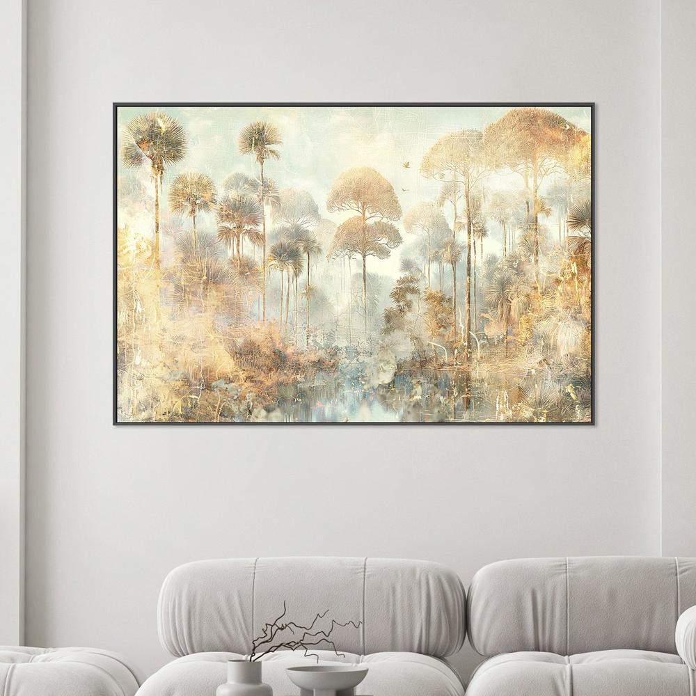 Misty Golden Forest-by-Rafal Kulik-wall-art-print-canvas-poster-framed-Gioia
