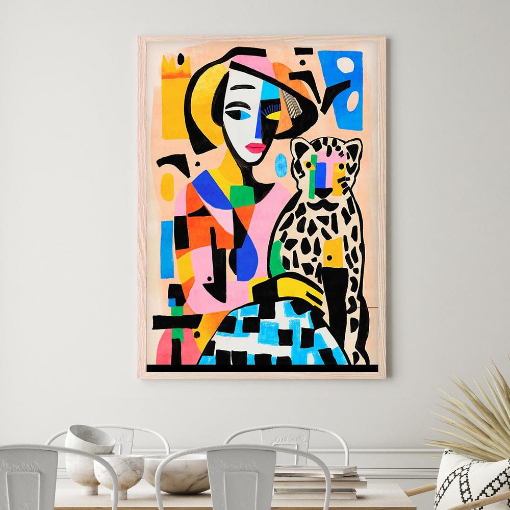 Modern Abstract Leopard Portrait-by-CATS AND DOTZ-wall-art-print-canvas-poster-framed-Gioia