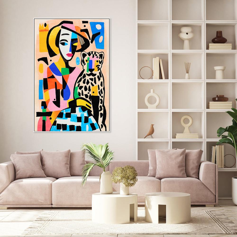 Modern Abstract Leopard Portrait-by-CATS AND DOTZ-wall-art-print-canvas-poster-framed-Gioia